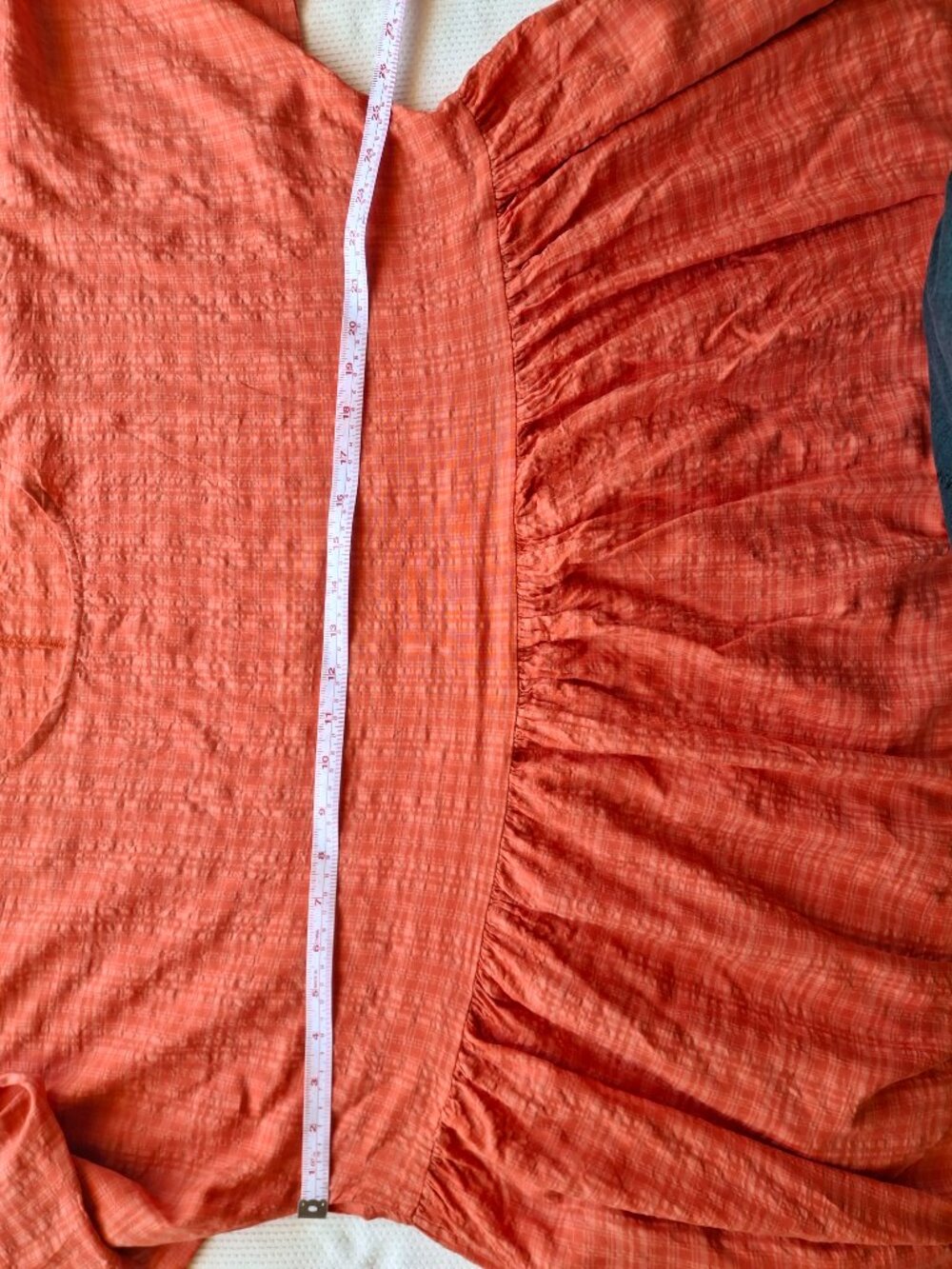 Loose-fitting orange boho-style viscose dress with pockets, size 3XL - Picture 8 of 8